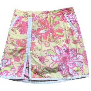 Lilly Pulitzer Floral Print Skort with Pink and Yellow